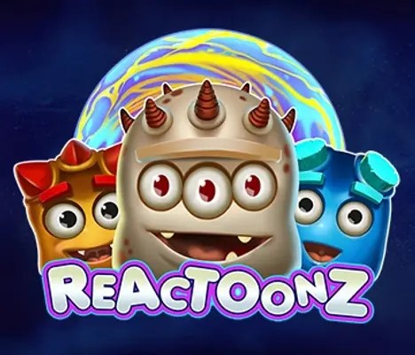 Reactoonz slot logo by Play’n GO at Slotoking